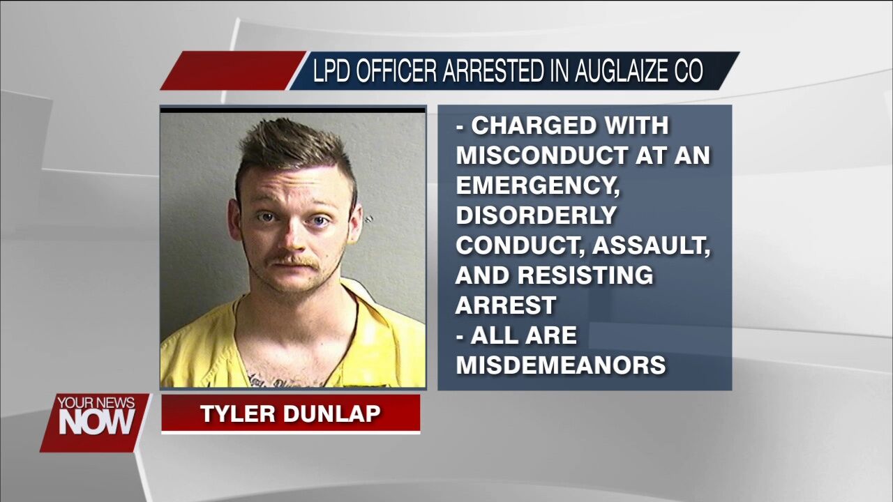 Lima Police officer arrested in Wapakoneta after an incident over the weekend